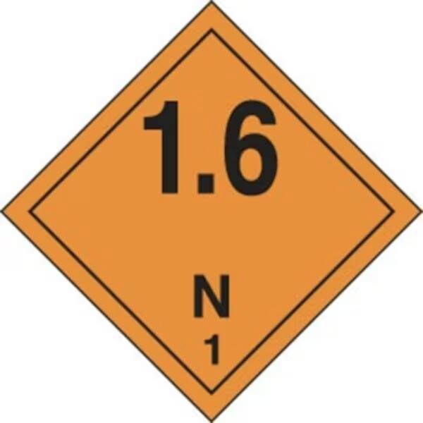 Accuform TDG PLACARD CLASS 1 273MM X 273MM TCP157CT100 TCP157CT100 - main